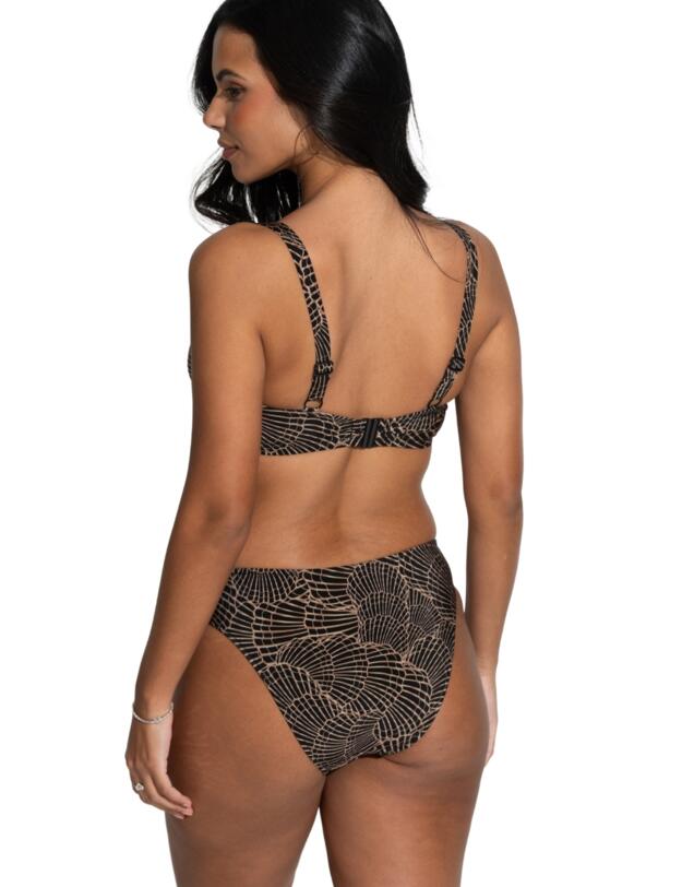 Pour Moi Samoa Ring Detail Bikini Brief Black/Gold