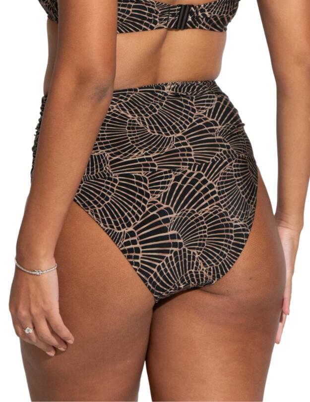 Pour Moi Samoa Tummy Control Bikini Brief Black/Gold