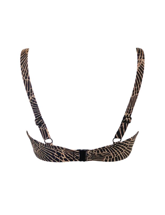 Pour Moi Samoa Underwired Bikini Top Black/Gold