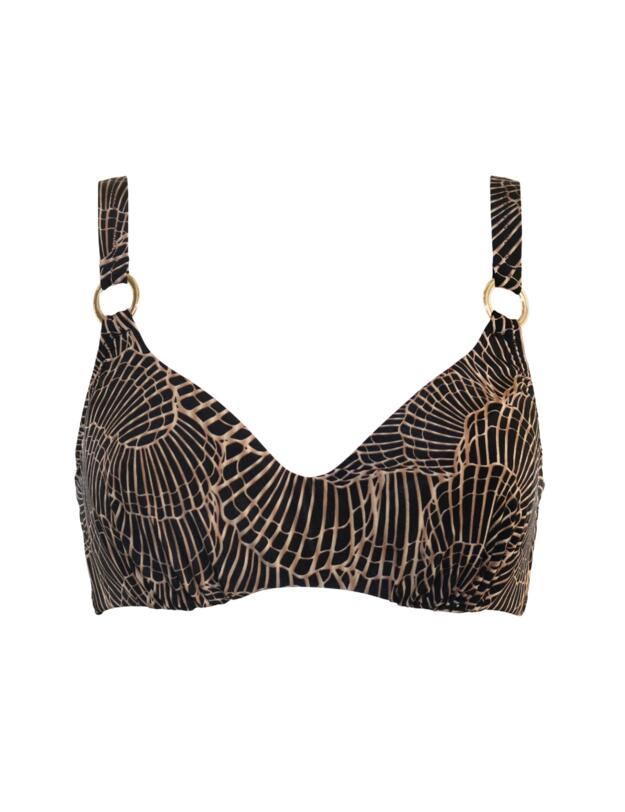 Pour Moi Samoa Underwired Bikini Top Black/Gold