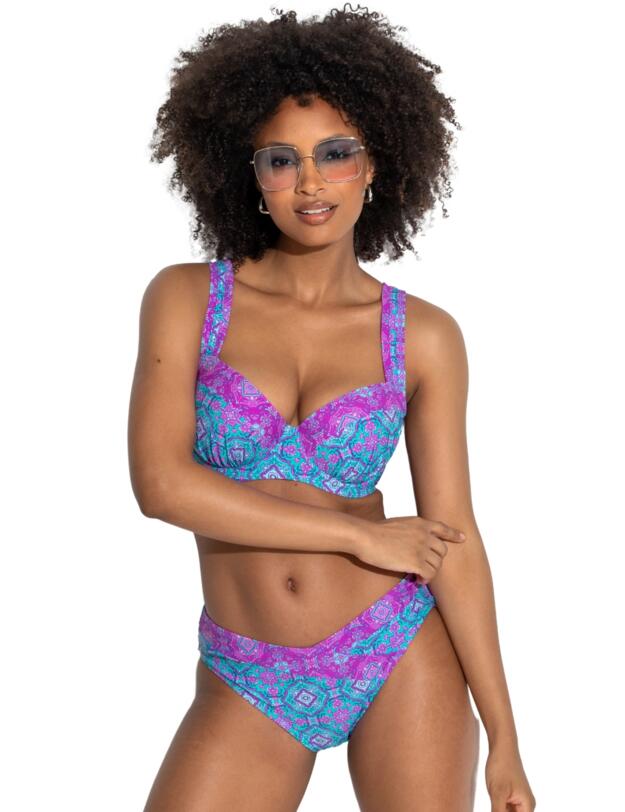 Pour Moi Venice Beach Lightly Padded Bikini Top Aquaburst