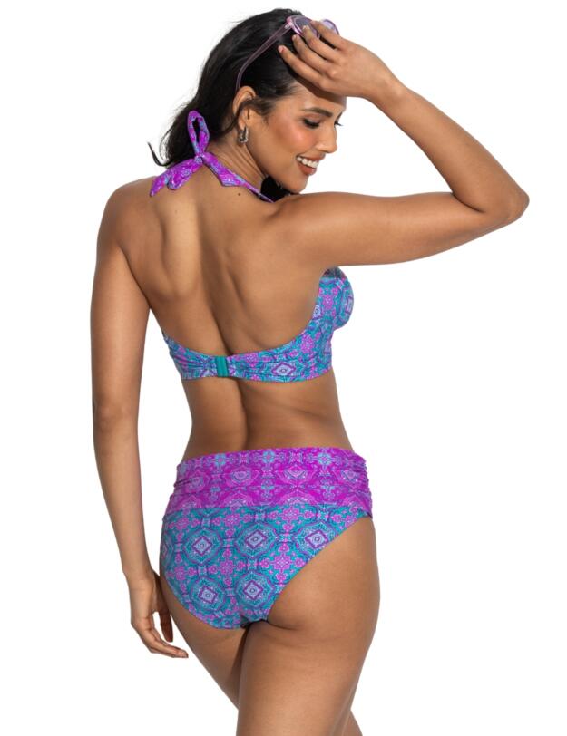 Pour Moi Venice Beach Longline Halter Bikini Top Aquaburst