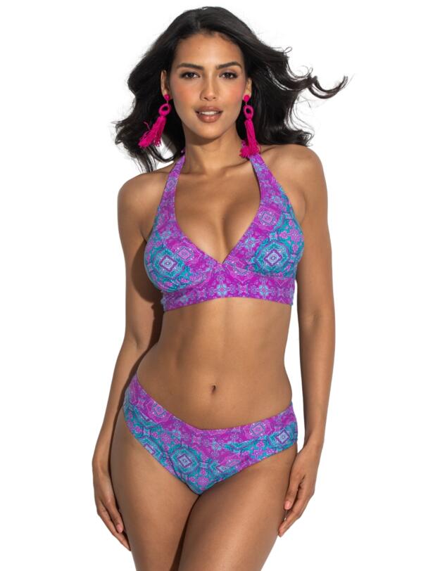 Pour Moi Venice Beach High Leg Bikini Brief Aquaburst