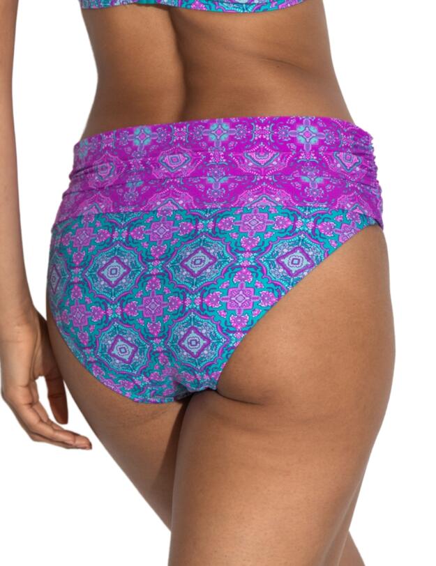 Pour Moi Venice Beach Fold Over Bikini Brief Aquaburst