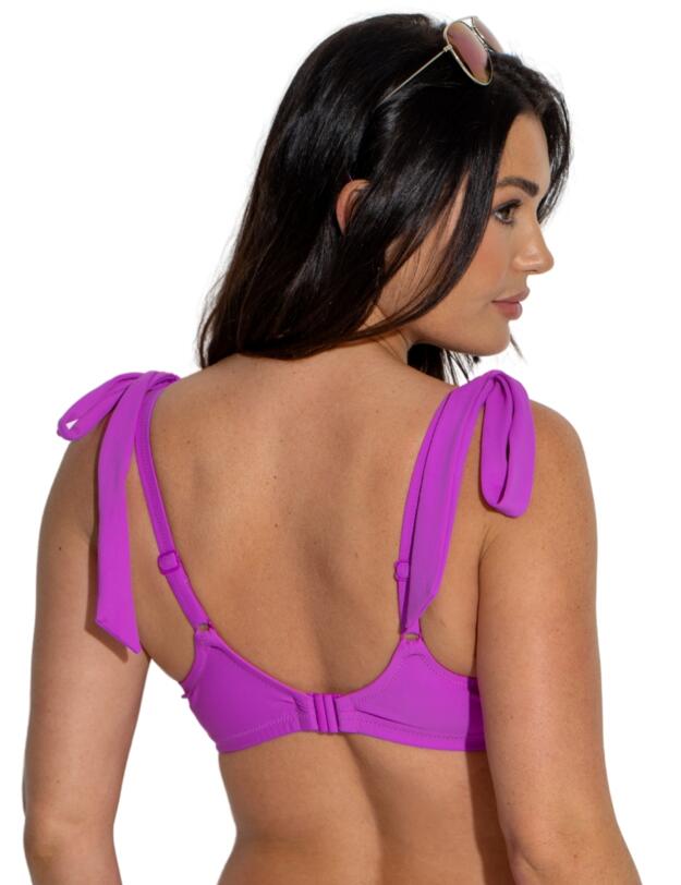 Pour Moi Rosa Cove Underwired Non-Padded Tie Bikini Top Ultraviolet 