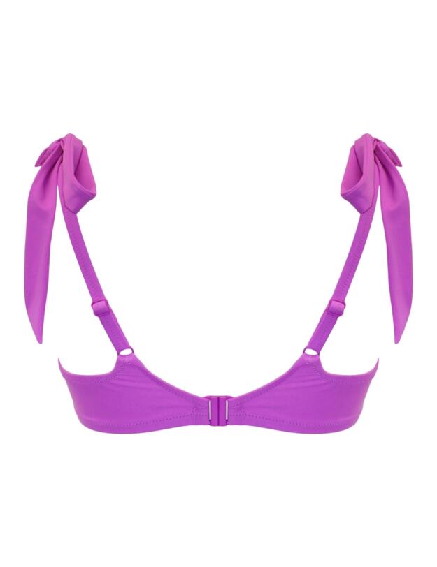 Pour Moi Rosa Cove Underwired Non-Padded Tie Bikini Top Ultraviolet 