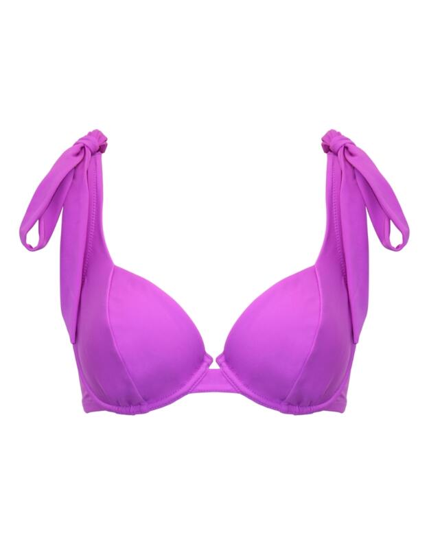 Pour Moi Rosa Cove Underwired Non-Padded Tie Bikini Top Ultraviolet 