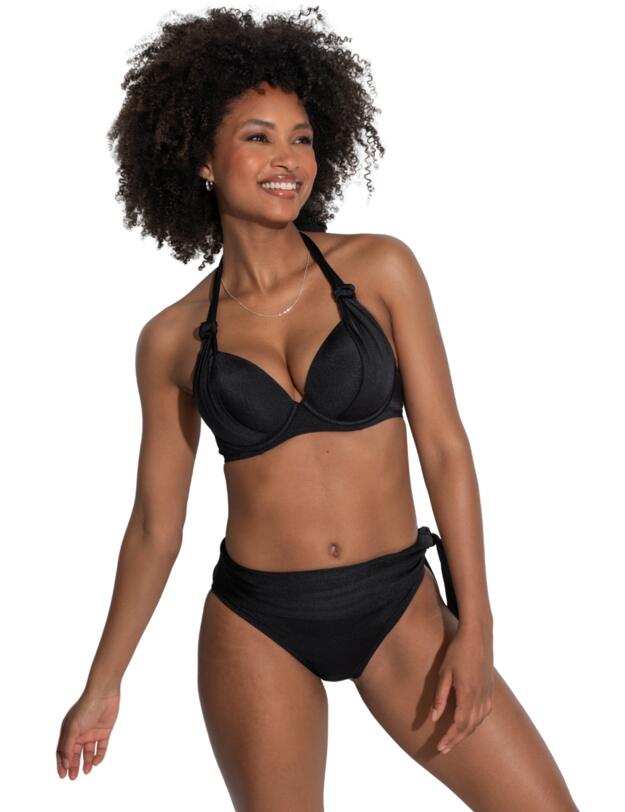 Pour Moi St Kitts Boost Push-Up Padded Bikini Top Black