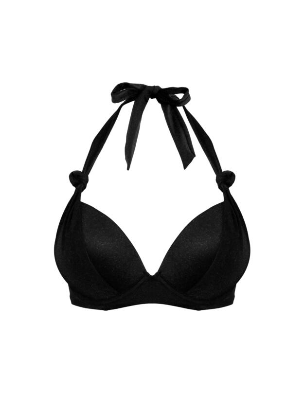 Pour Moi St Kitts Boost Push-Up Padded Bikini Top Black