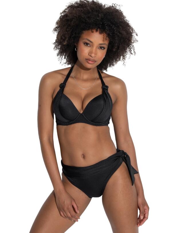 Pour Moi St Kitts Fold Over Bikini Brief Black
