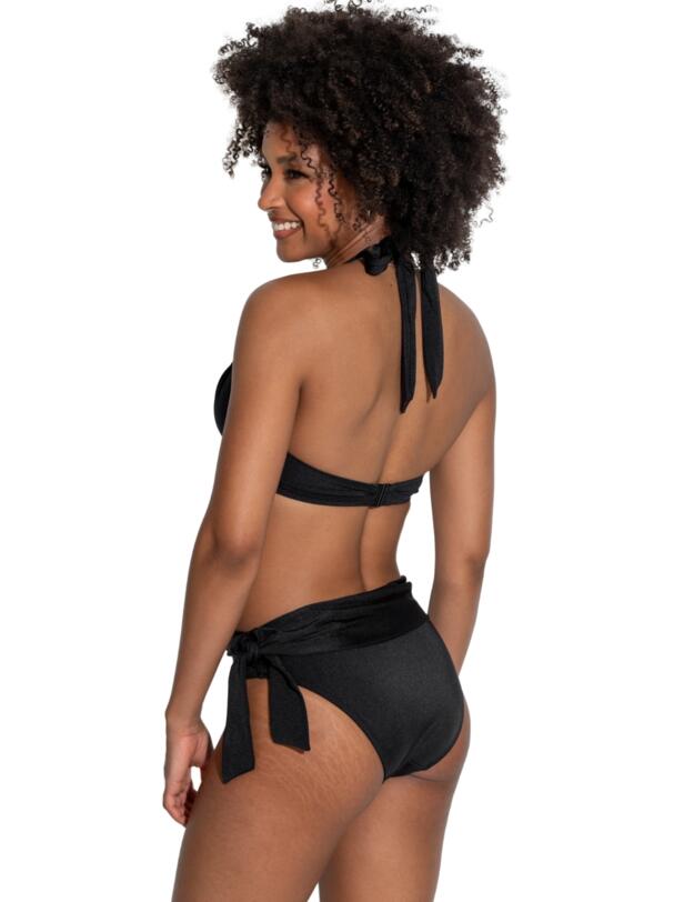 Pour Moi St Kitts Fold Over Bikini Brief Black