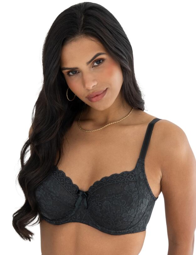 Pour Moi Rebel Underwired Side Support Bra Smoke