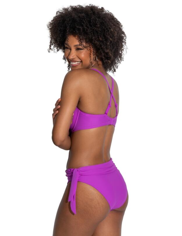 Pour Moi Rosa Cove Tie Foldover Bikini Brief Ultraviolet