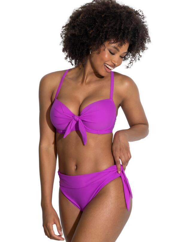 Pour Moi Rosa Cove Tie Foldover Bikini Brief Ultraviolet