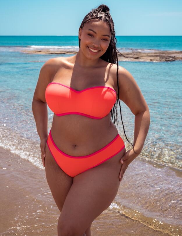 Curvy Kate Minimalist Classic Bikini Brief Coral/Pink