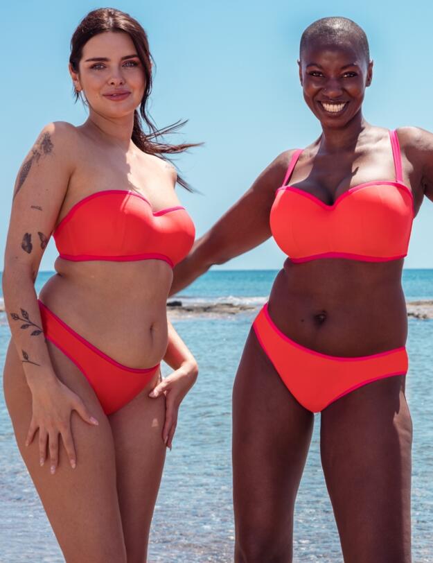 Curvy Kate Minimalist Classic Bikini Brief Coral/Pink