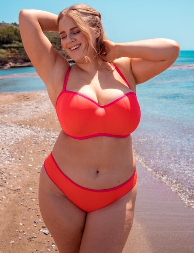 Curvy Kate Minimalist Classic Bikini Brief Coral/Pink