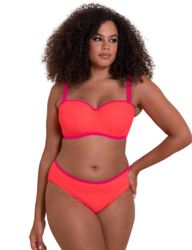 Curvy Kate Minimalist Classic Bikini Brief Coral/Pink