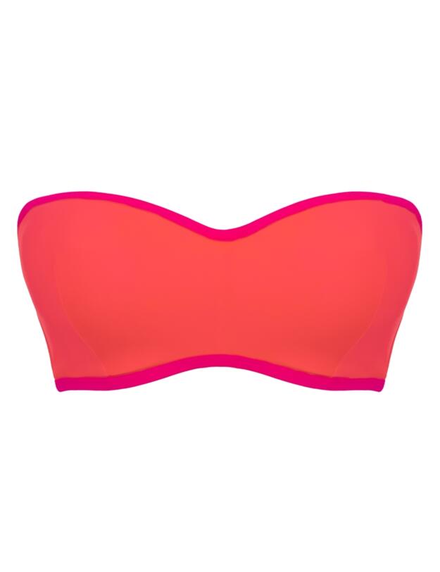 Curvy Kate Minimalist Multiway Bandeau Bikini Top Coral/Pink