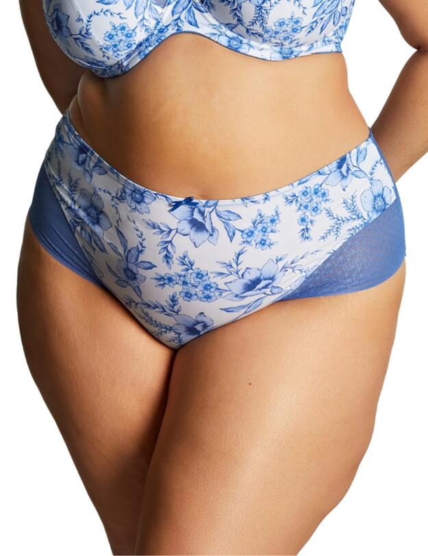 Sculptresse by Panache Bliss Deep Brief Blue Floral 