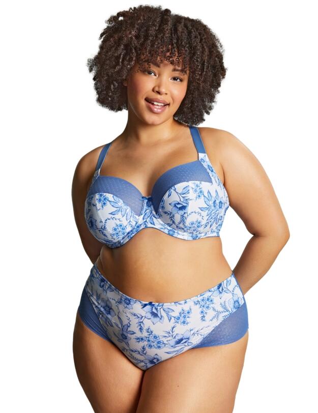 Sculptresse by Panache Bliss Deep Brief Blue Floral 