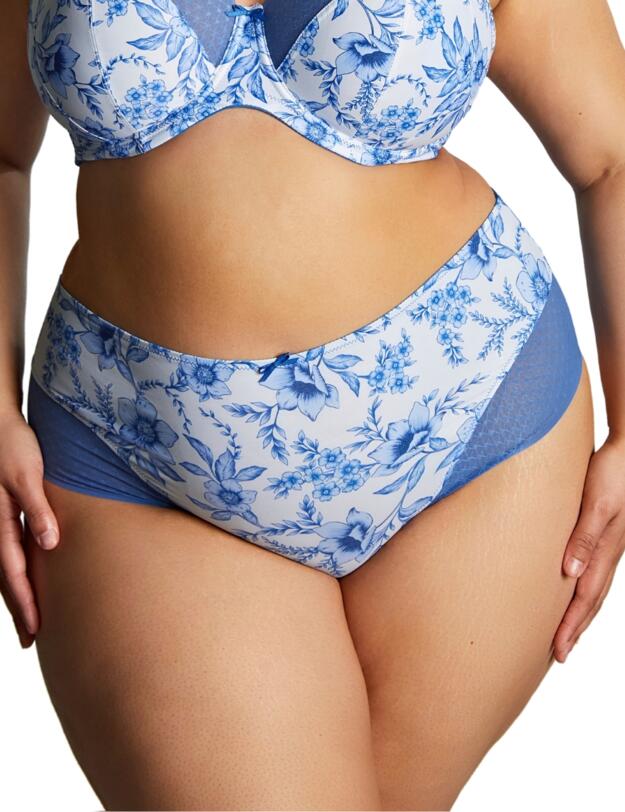 Sculptresse by Panache Bliss Deep Brief Blue Floral 