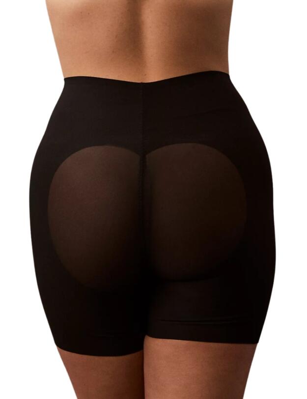 Calvin Klein Stay Put Mesh Shapewear Mid Thigh Short Black 
