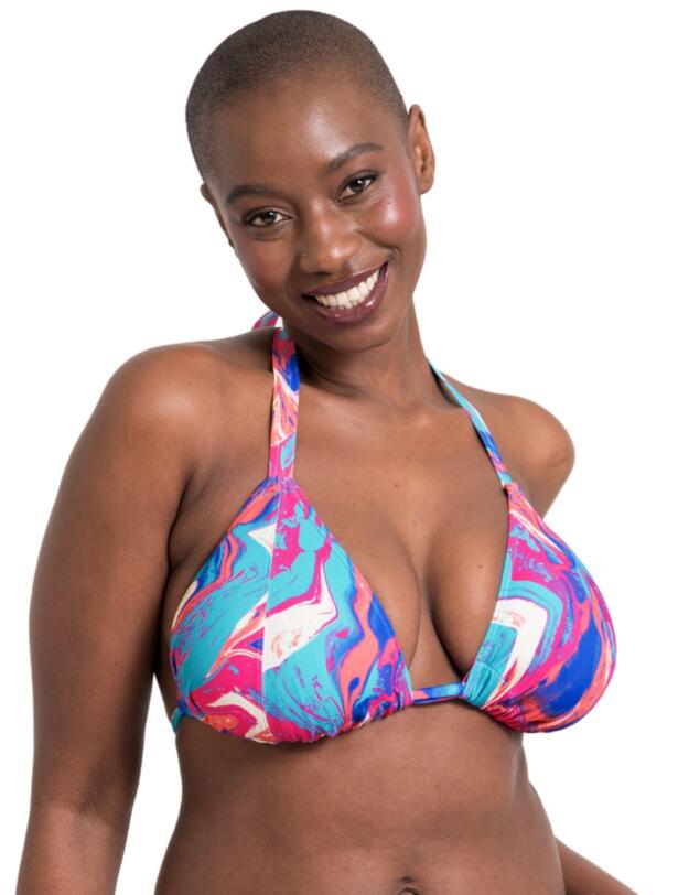 Curvy Kate Ibiza Triangle Bikini Top Print Mix 