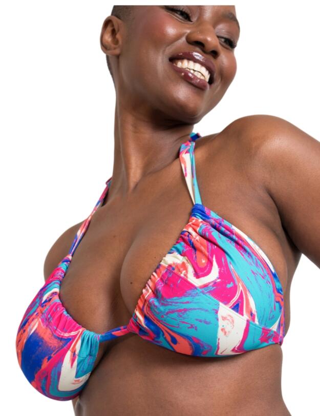 Curvy Kate Ibiza Triangle Bikini Top Print Mix 