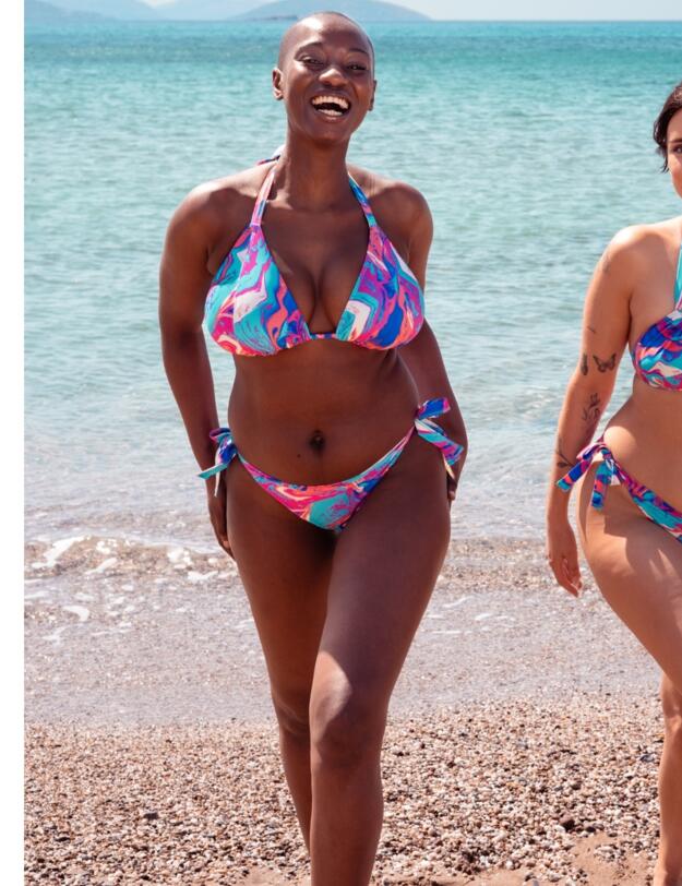 Curvy Kate Ibiza Triangle Bikini Top Print Mix 