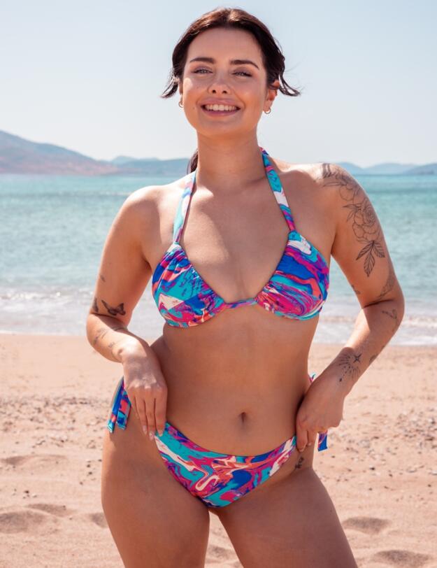 Curvy Kate Ibiza Triangle Bikini Top Print Mix 