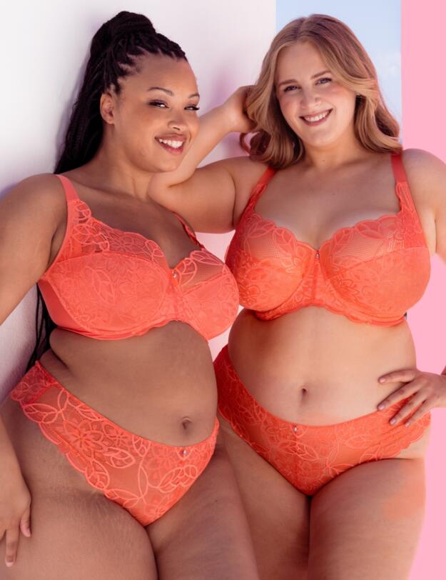 Curvy Kate Lovelace Side Support Balcony Bra Coral 
