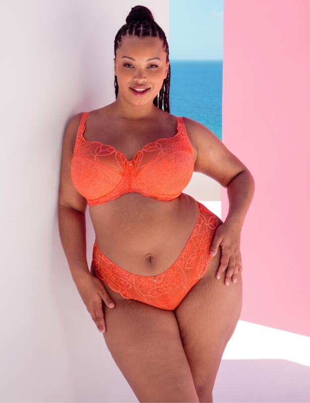 Curvy Kate Lovelace Side Support Balcony Bra Coral 
