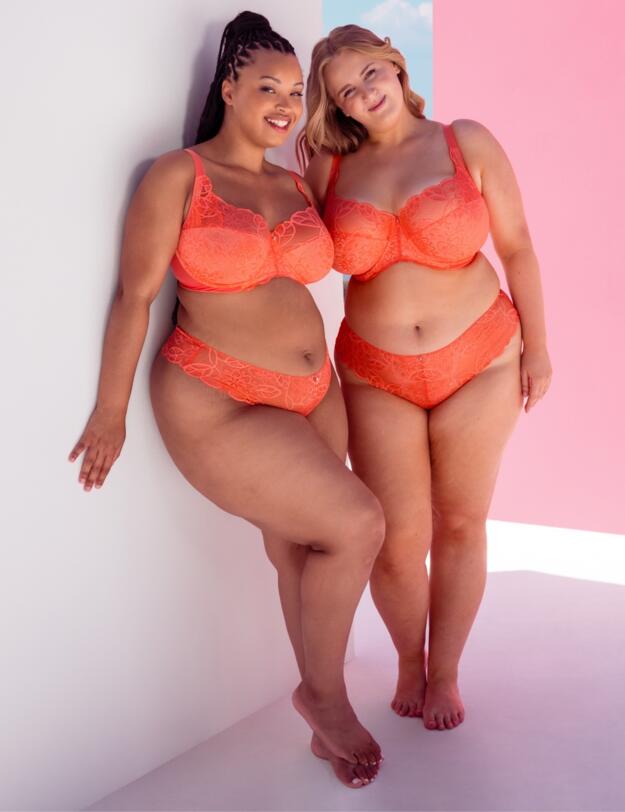 Curvy Kate Lovelace Side Support Balcony Bra Coral 