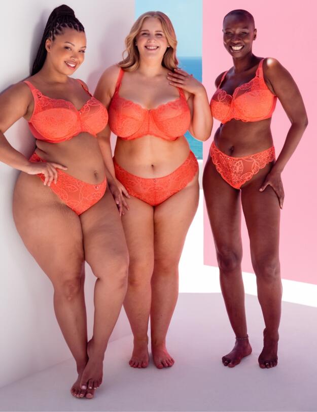 Curvy Kate Lovelace Side Support Balcony Bra Coral 