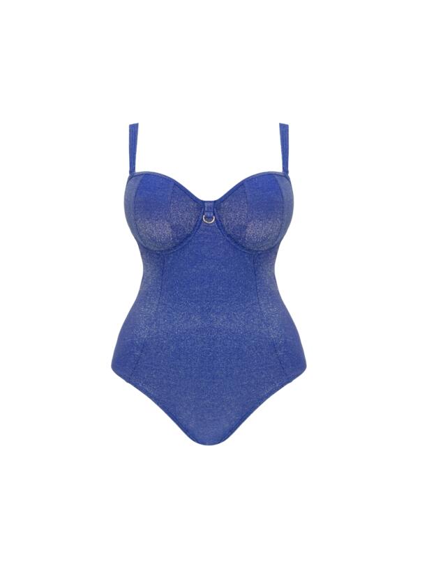 Curvy Kate Sapphire Seas Multiway Bandeau Swimsuit Blue Sparkle 