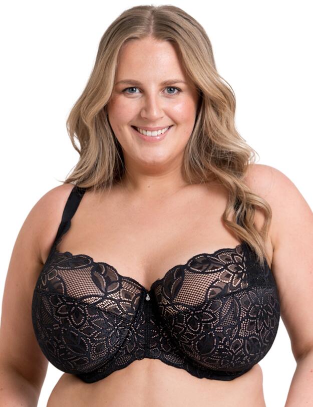 Curvy Kate Lovelace Side Support Balcony Bra Black/Taupe 