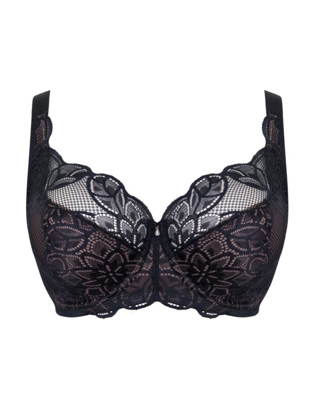 Curvy Kate Lovelace Side Support Balcony Bra Black/Taupe 