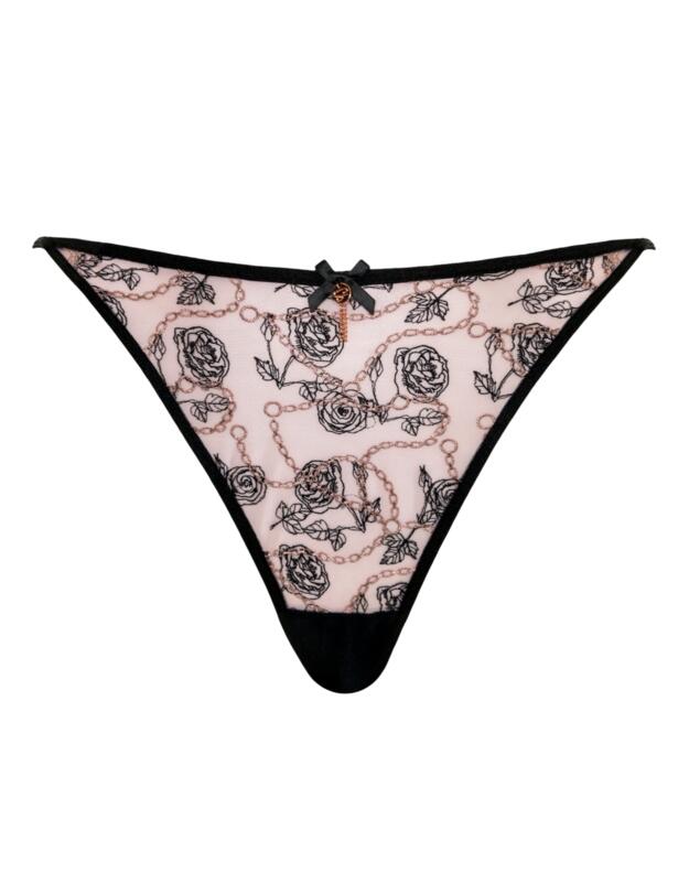 Scantilly by Curvy Kate Entwined Tanga Brief Black/Blush 