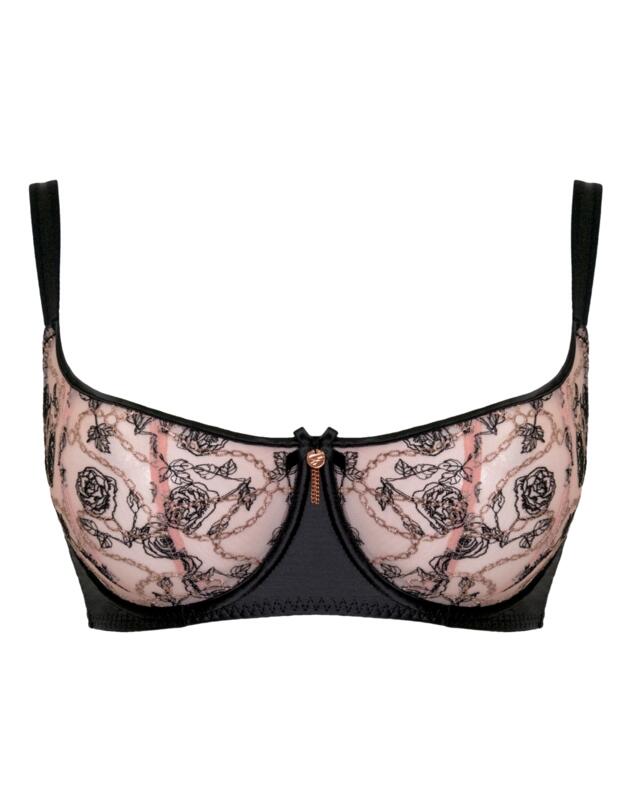 Scantilly by Curvy Kate Entwined Balcony Bra Black/Blush 