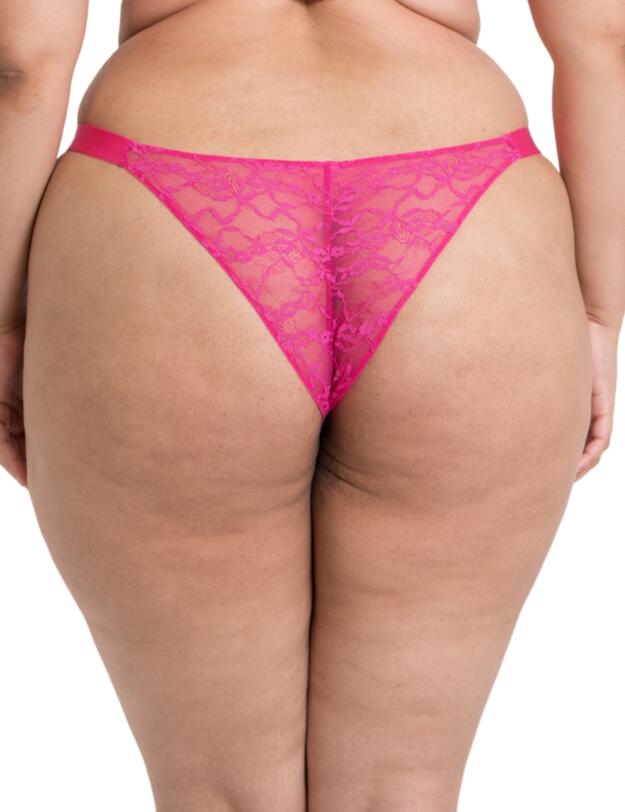 Curvy Kate All Night Lace Tanga Brief Hot Pink/Blush