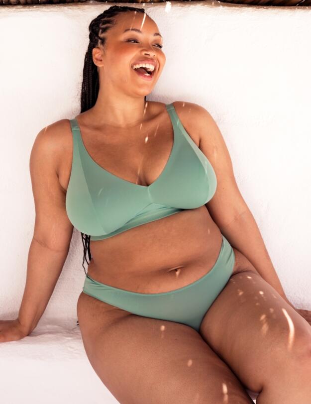 Curvy Kate Zen Brazilian Brief Sage Green 