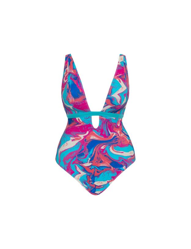 Curvy Kate Ibiza Reversible Non-Wired Swimsuit Print Mix 
