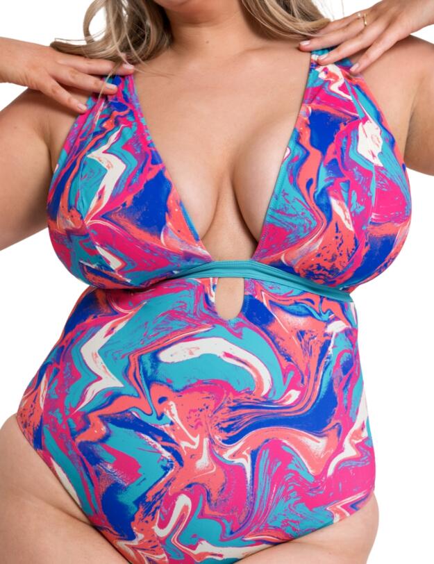 Curvy Kate Ibiza Reversible Non-Wired Swimsuit Print Mix 