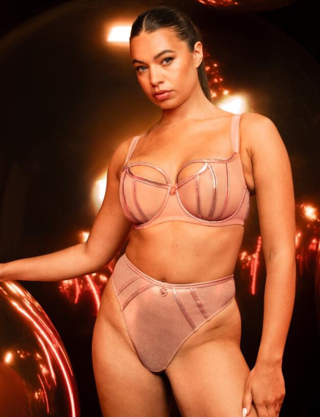 Scantilly by Curvy Kate Eos Balcony Bra Rose Gold 