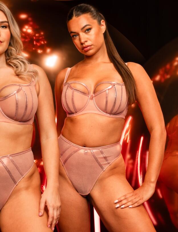Scantilly by Curvy Kate Eos Balcony Bra Rose Gold 