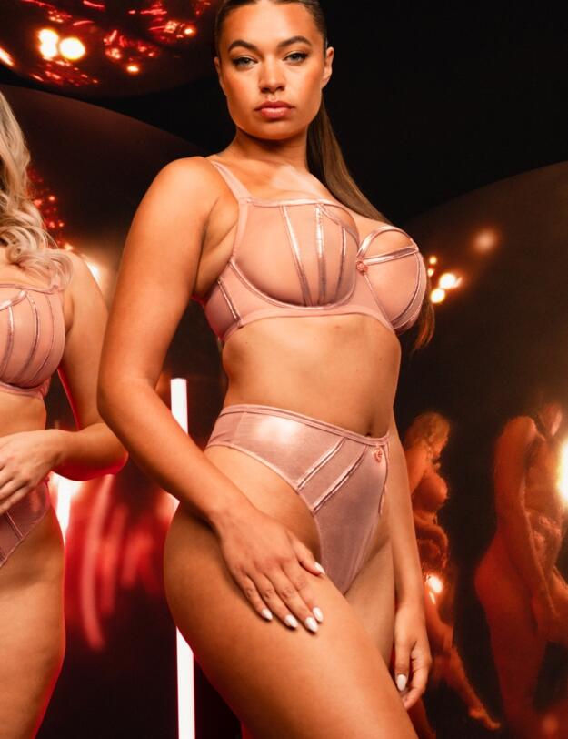 Scantilly by Curvy Kate Eos Balcony Bra Rose Gold 