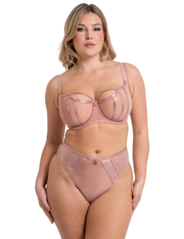 Scantilly by Curvy Kate Eos Thong Rose Gold 