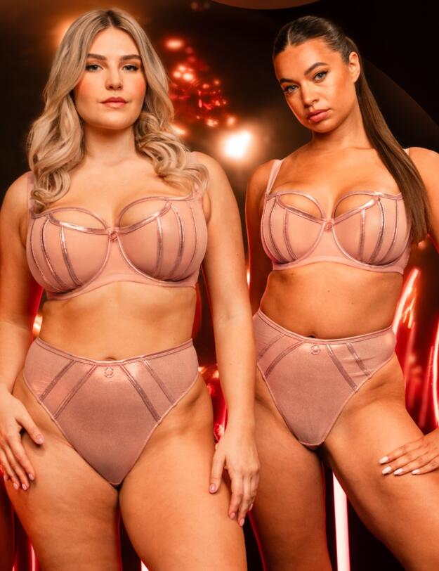 Scantilly by Curvy Kate Eos Thong Rose Gold 