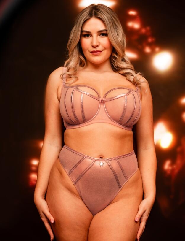 Scantilly by Curvy Kate Eos Thong Rose Gold 